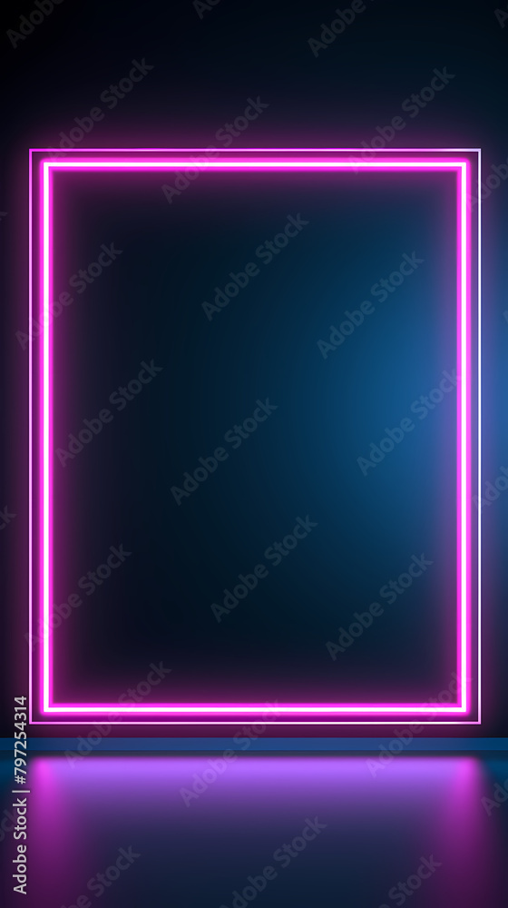 Neon blue and pink frame Neon blue and pink frame