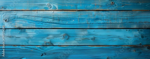 Wallpaper Mural Blue painted wooden planks background texture Torontodigital.ca
