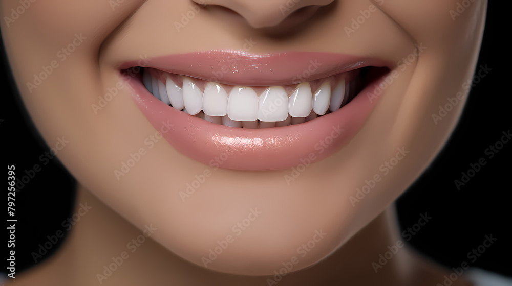 Close-up of smiling white teeth Close-up of smiling white teeth