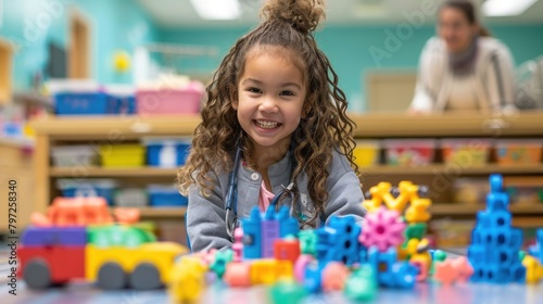 A child life specialist engages pediatric patients in therapeutic play activities to reduce stress and anxiety.