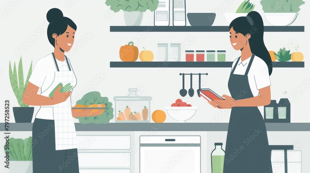 A nutritionist educates a patient on healthy eating habits to improve their overall health. A nutritionist educates a patient on healthy eating habits to improve their overall health.