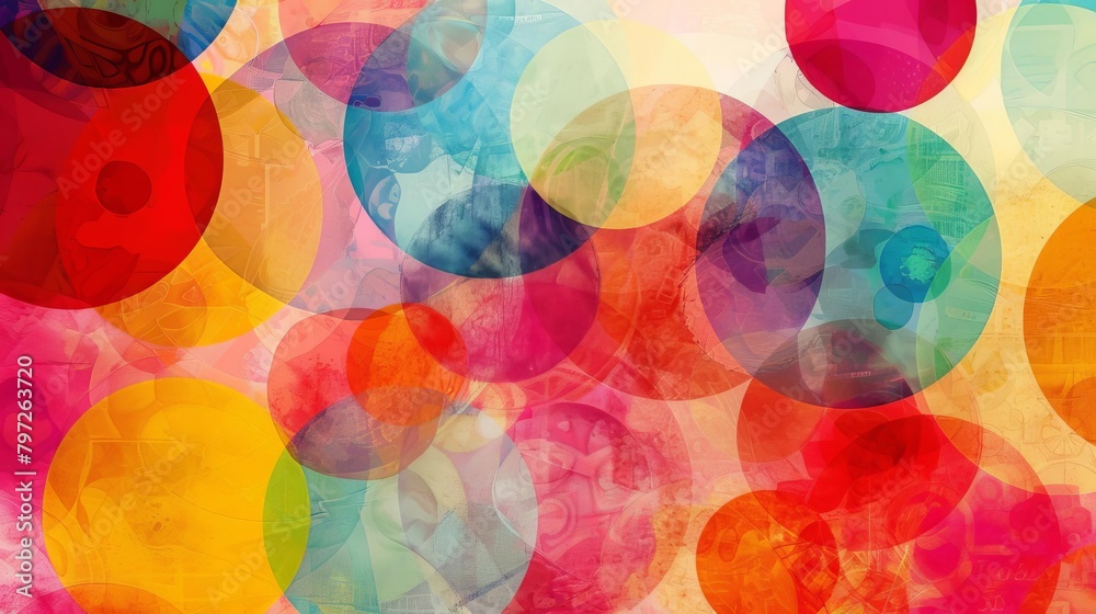 vibrant colorful circles on abstract background modern graphic design