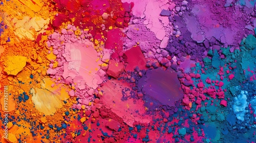 vibrant granulated pigments in various shades for art and crafts aigenerated abstract background photo
