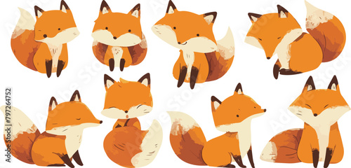 fox clipart vector for graphic resources