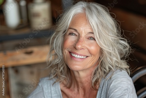 Wallpaper Mural Senior model woman portrait hair face. Torontodigital.ca