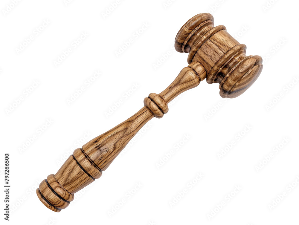 wooden gavel isolated