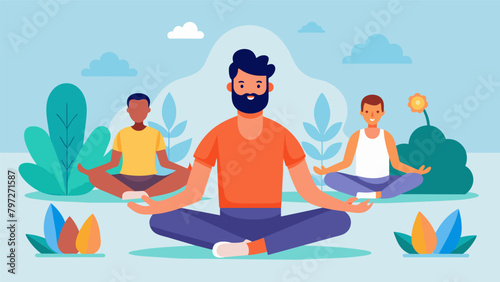 The instructors emphasize the importance of selfcare and mindfulness in the menonly restorative yoga class encouraging the participants to let go of.
