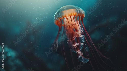 Discover the mesmerizing beauty of a wild jellyfish in stunning 4K detail, capturing the ethereal grace of underwater life. Perfect for wildlife wallpaper and nature enthusiasts.