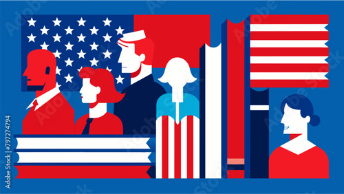 Red White and Read A Selection of American Classics Featuring classic literature written by American authors this display serves as a tribute to the. Vector illustration