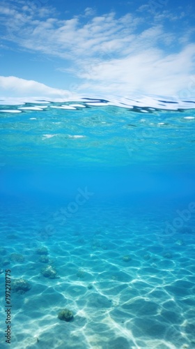 Ocean underwater landscape outdoors.