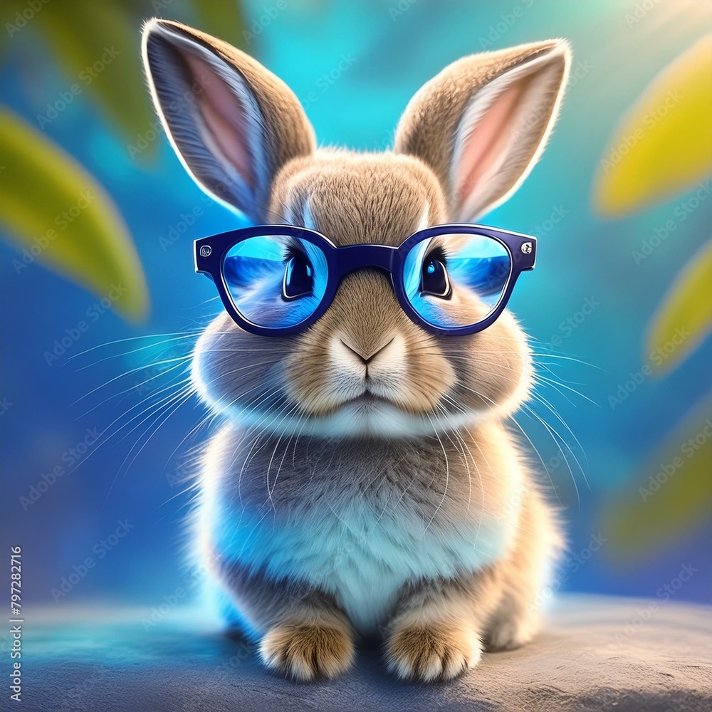 bunny with glasses