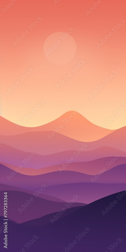 Serene Sunset Over Mountain Landscape