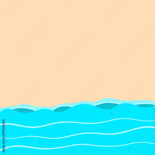 wave background for your design with detail. summer background with wave and sand.  