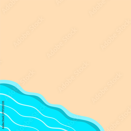 wave background for your design with detail. summer background with wave and sand.  