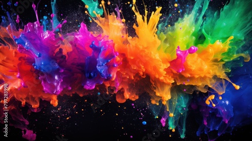 Vibrant Explosion of Colored Inks in Water © Balaraw