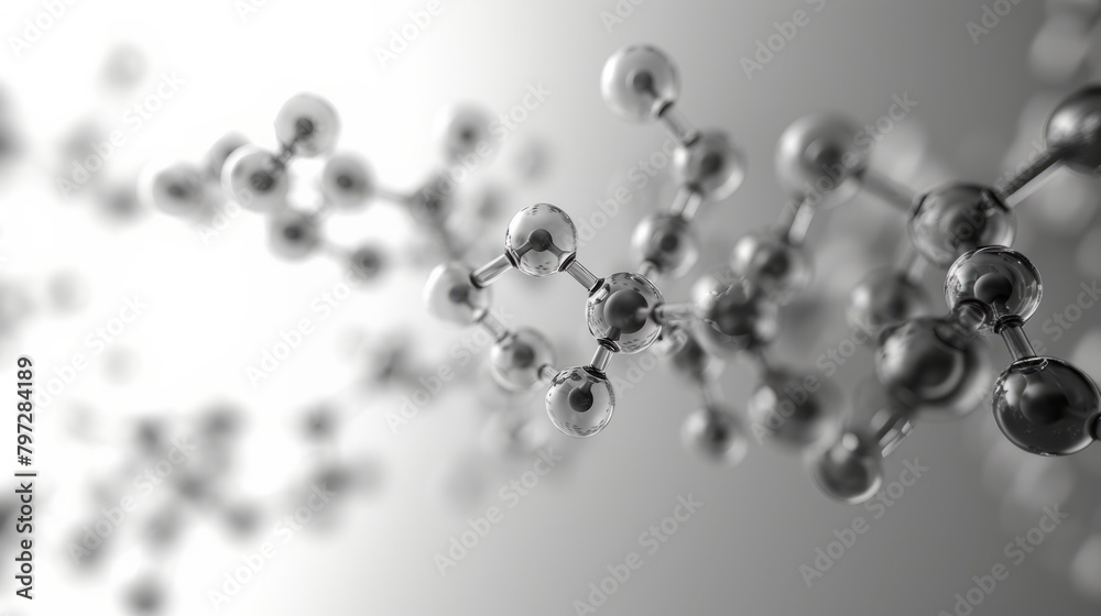 3d render of abstract molecule background