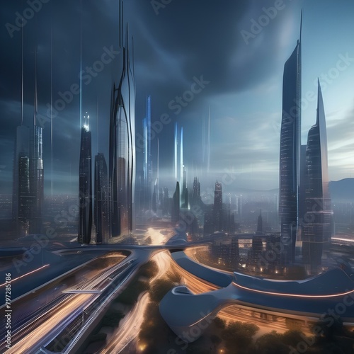A futuristic city skyline pulsating with light and energy  as if alive with motion and vitality  creating a sense of excitement and dynamism in the viewer s imagination2