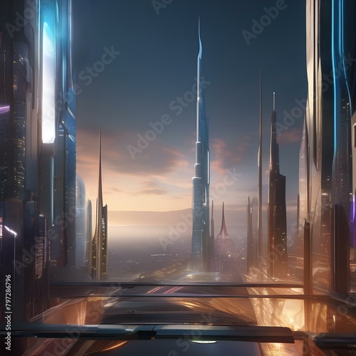A futuristic city skyline pulsating with light and energy  as if alive with motion and vitality  creating a sense of excitement and dynamism in the viewer s imagination3