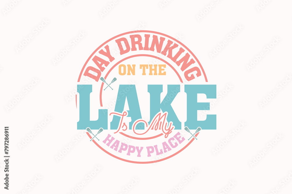 Retro Lake EPS T-shirt Design Retro Lake EPS T-shirt Design