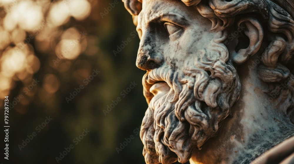 Close-up of an Ancient Sculpture at Sunset Close-up of an Ancient Sculpture at Sunset