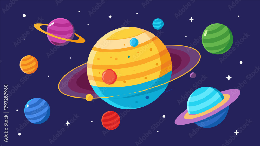 With colorful construction paper and glitter a child creates their own version of the iconic solar system model proudly displaying it during