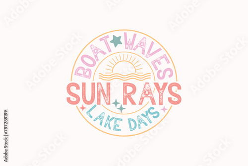 Retro Lake EPS T-shirt Design