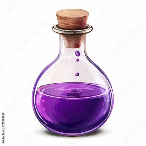 purple poison on white background