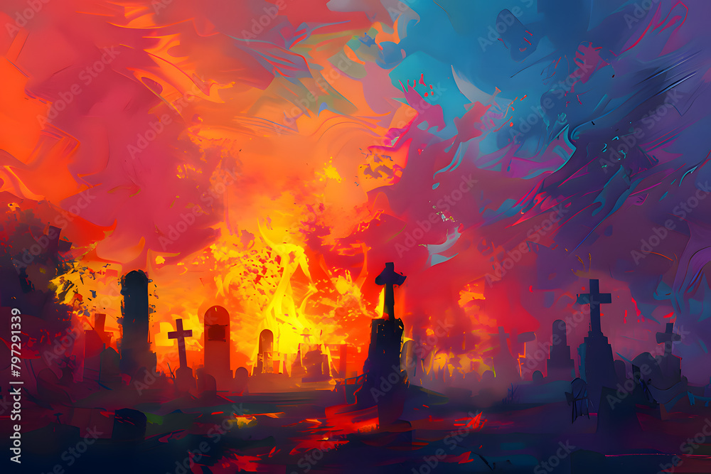 A fiery Cemetery