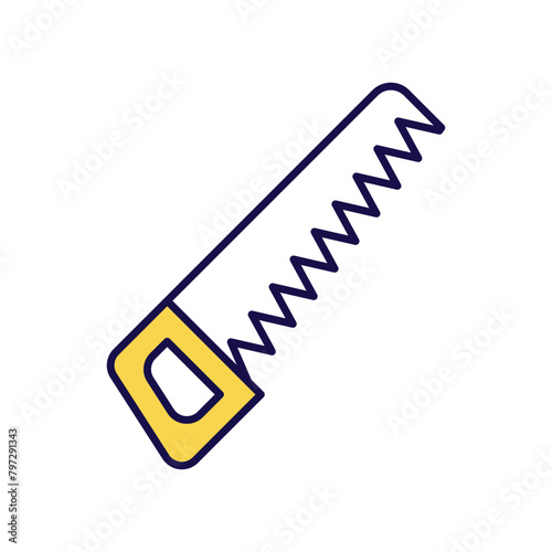 handsaw icon with white background vector stock illustration