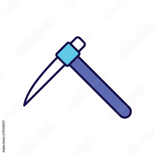 pickaxe icon with white background vector stock illustration