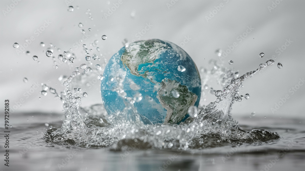 World Water Day Concept. Water for peace. Saving water and world environmental protection concept- Environment day and earth day.