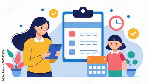 A busy parent scheduling bill payments and setting reminders through their mobile banking app to never miss a due date.