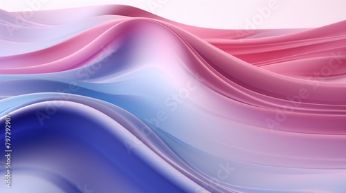 an abstract 3D image of digital waves in shades of Pink  Blue and purple - wave illustration.
