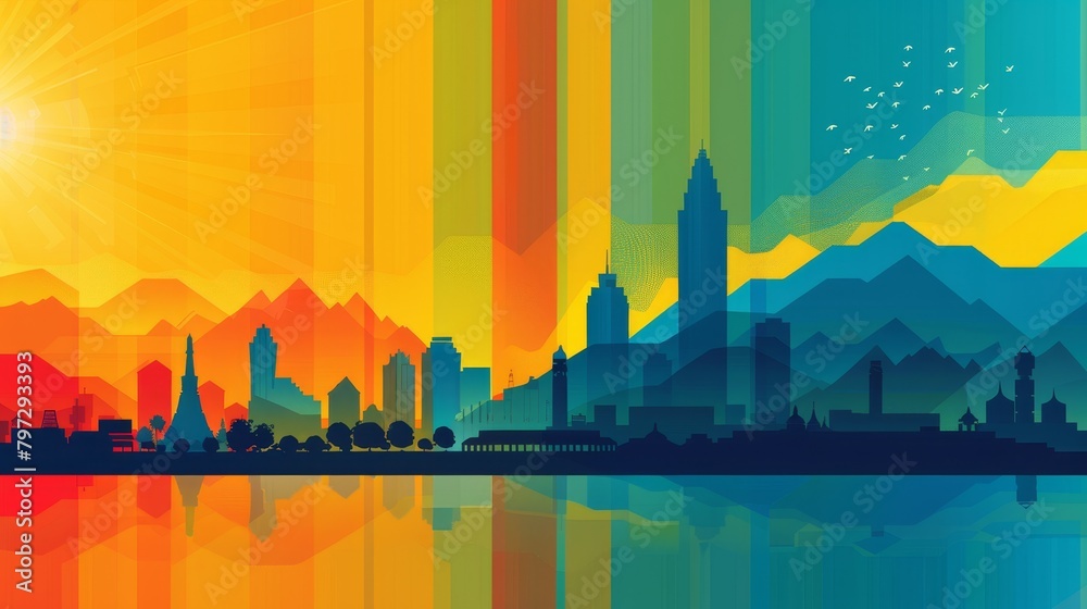 city design multicolored abstract background city design multicolored abstract background