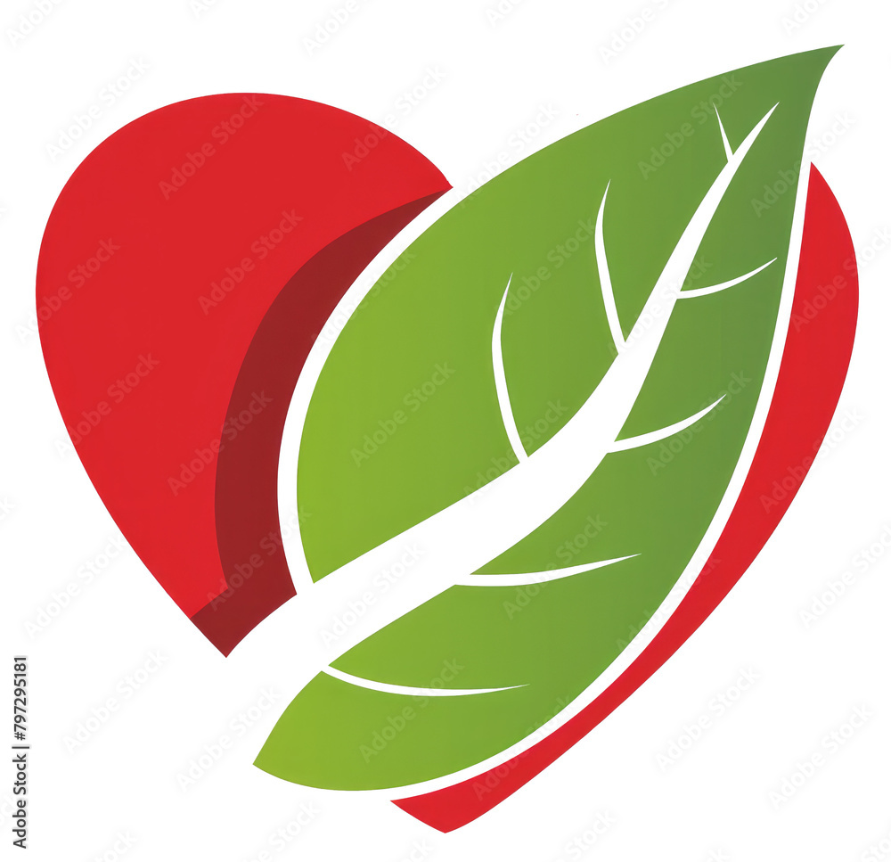 heart and green leaf symbol logo
heart and green leaf symbol logo