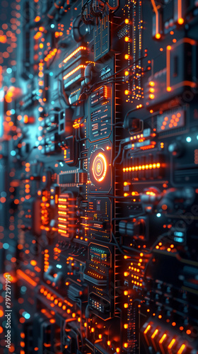 futuristic cyber tech wallpaper  © Ali