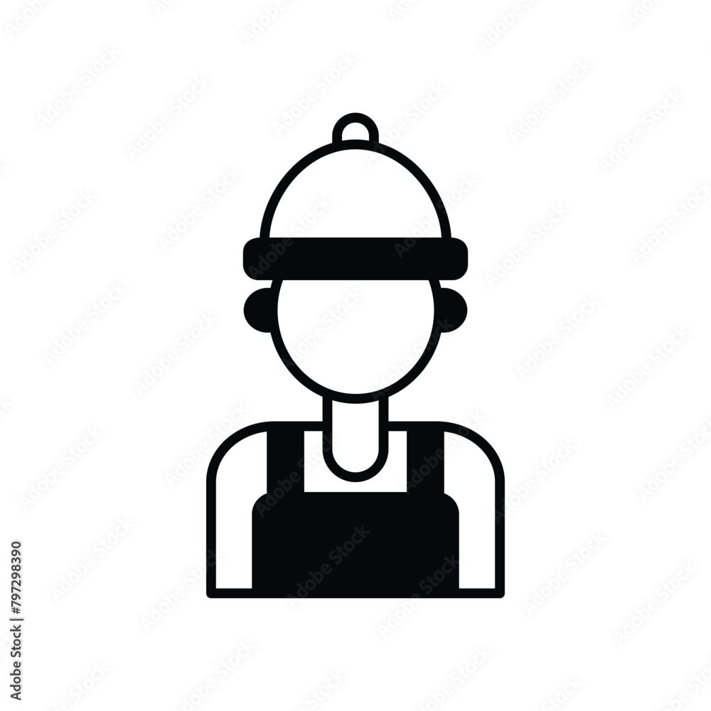 worker icon with white background vector stock illustration worker icon with white background vector stock illustration