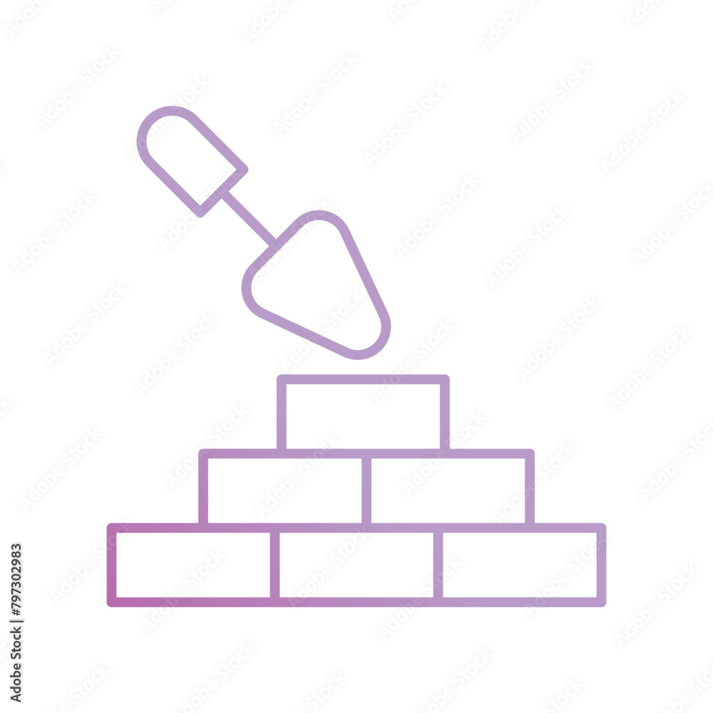 brick wall icon with white background vector stock illustration brick wall icon with white background vector stock illustration