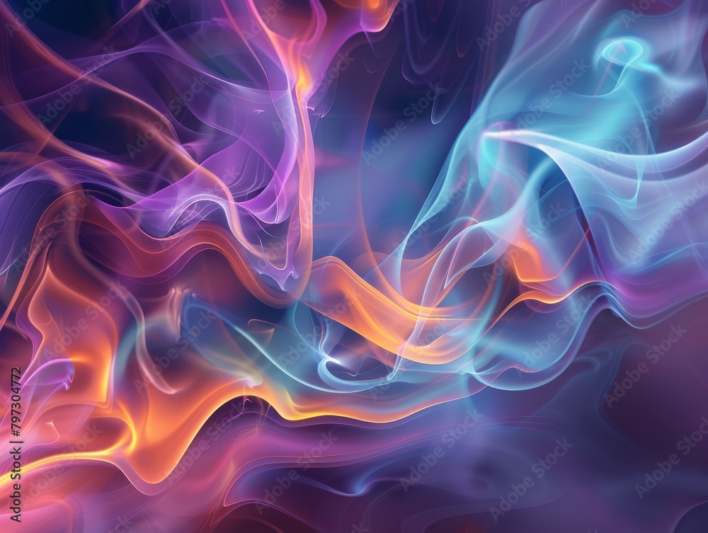 Obraz premium Abstract swirls of fragrance, symbolizing the allure of perfumes 