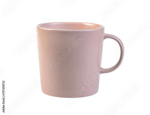 rose gold cup coffee isolated