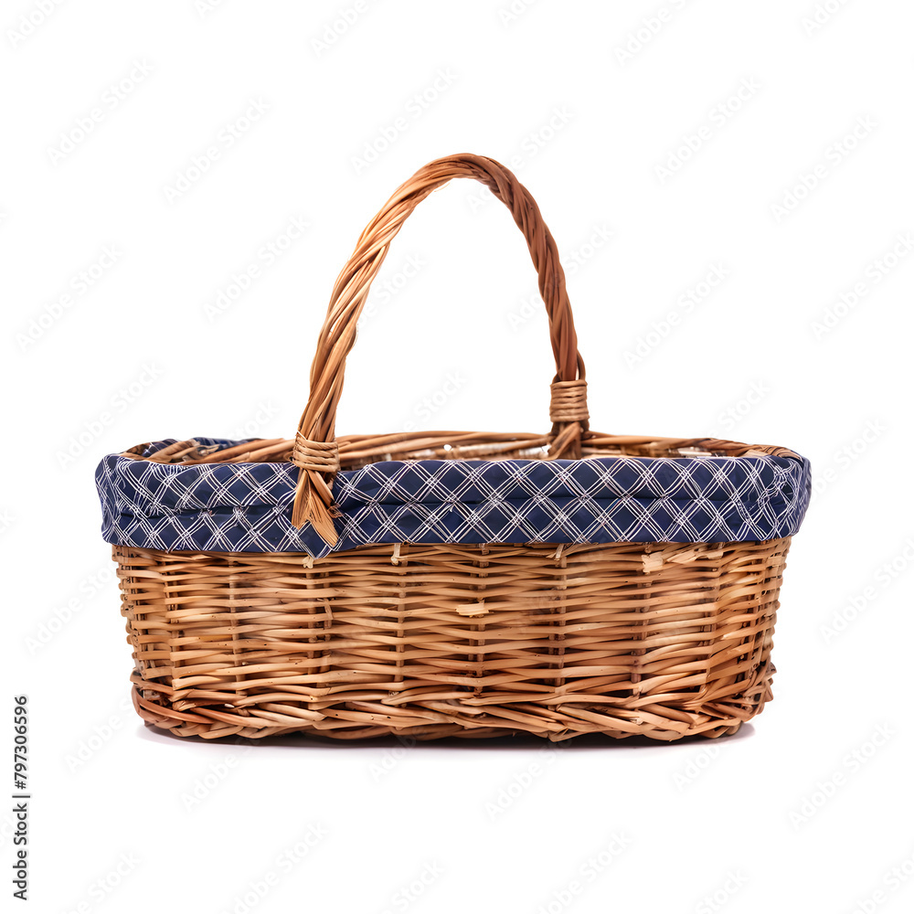 wicker basket isolated on white background wicker basket isolated on white background