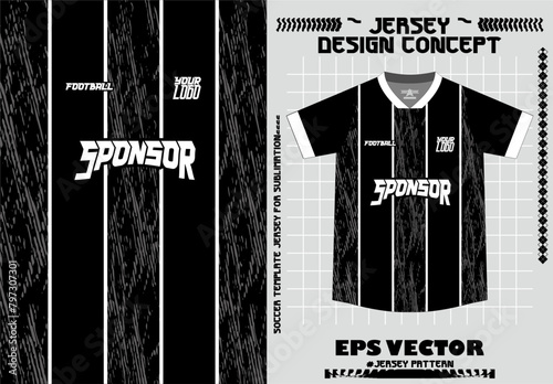  gradient geometry shape abstract background. Fabric textile pattern design for soccer jersey, football kit, racing, e-sport, sport uniform. T-shirt mockup template design. Vector Illustration