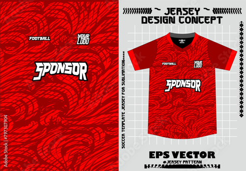  gradient geometry shape abstract background. Fabric textile pattern design for soccer jersey, football kit, racing, e-sport, sport uniform. T-shirt mockup template design. Vector Illustration