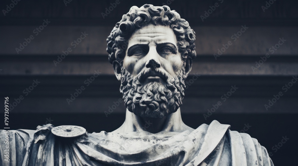 a statue of a man with a beard