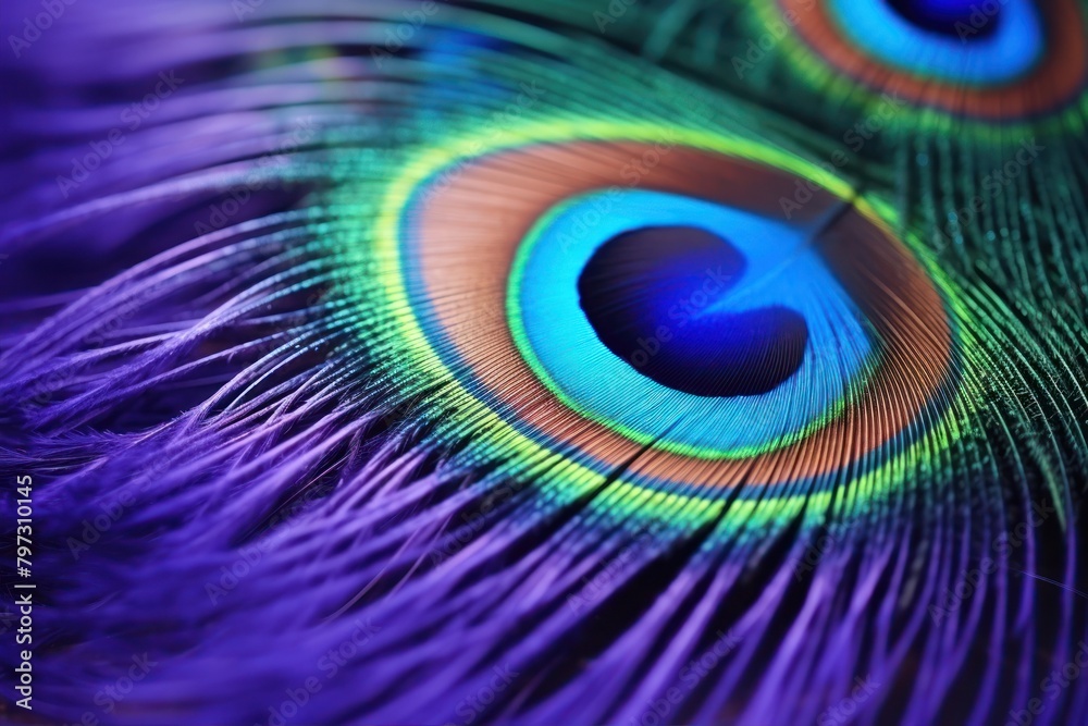Naklejka premium a close up of a peacock feather