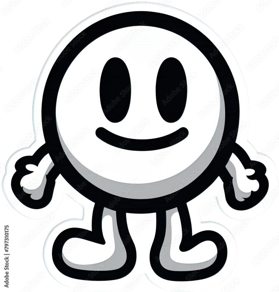 Eine kleine lustige Comicfigur im Vektor Sticker Format Eine kleine lustige Comicfigur im Vektor Sticker Format
