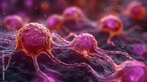 The Dance of Destruction A Vivid Glimpse into Cancer Cells