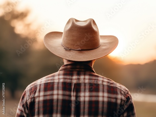 a man wearing a cowboy hat photo