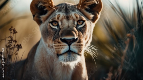 a close up of a lion © Balaraw