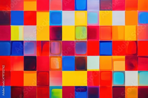 a colorful squares of different colors